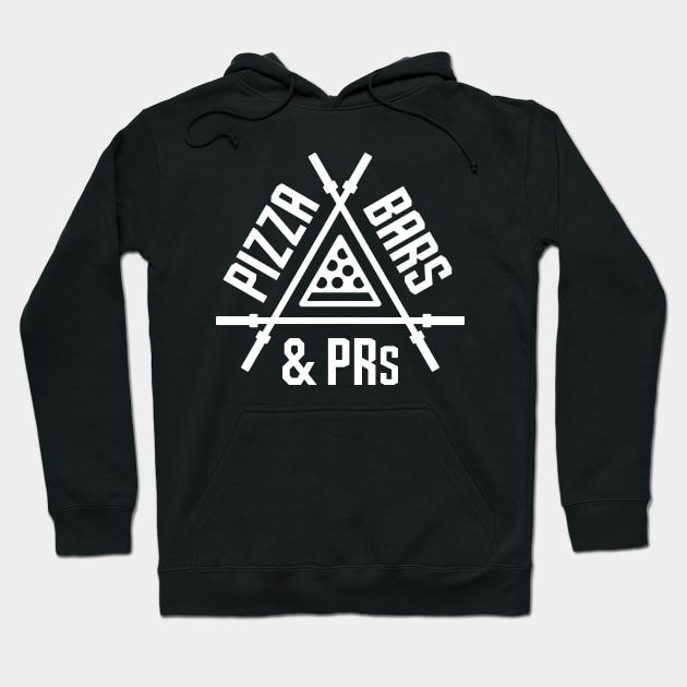 Pizza, Bars and PRs Fitness Triangle Hoodie by brogressproject